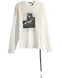 Ann Demeulemeester - Emil Graphic-Print Waffle-Knit T-Shirt - Lyst
