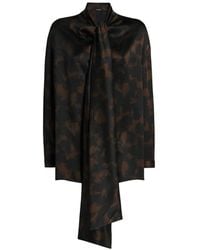 Kiton - Camicia Con Colletto A Foulard E Stampa Astratta - Lyst