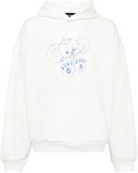 we11done - Monster-Print Cotton Hoodie - Lyst