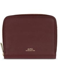 A.P.C. - Zip Leather Wallet - Lyst