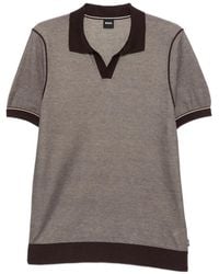 BOSS - H-Narciso Open-Collar T-Shirt - Lyst