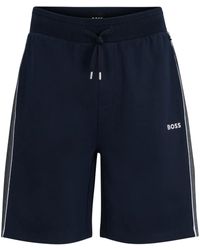 BOSS - Joggingshorts Mit Logo-Stickerei - Lyst