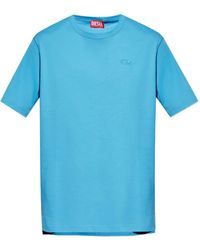 DIESEL - T-Adjust-Slits Logo-Embroidered T-Shirt - Lyst
