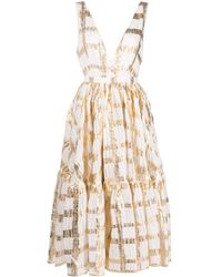 Rochas - Flared Midi Dress - Lyst