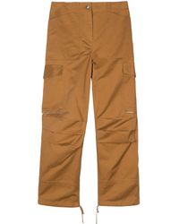 Rabanne - Embroidered-Logo Cargo Pants - Lyst