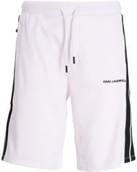 KARL LAGERFELD - Shorts Met Logoprint En Trekkoord - Lyst