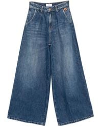 Le Temps Des Cerises - Buttoned Wide-leg Jeans - Lyst