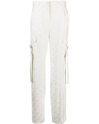 Blugirl Blumarine - Straight-Leg Logo-Print Trousers - Lyst