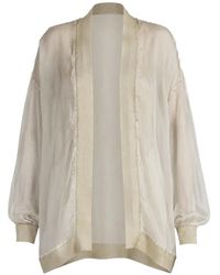 Avant Toi - Sheer-Panelled Frayed Cardigan - Lyst