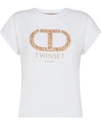 Twinset - Logo-Print T-Shirt - Lyst