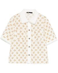 Maje - Patterned Shirt With Croquet Trim - Lyst