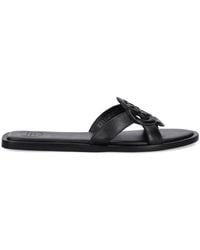 GANT - Leather Logo-Embossed Flat Sandals - Lyst