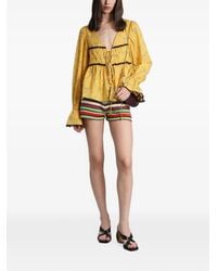 Siedres - Striped Crochet Shorts - Lyst