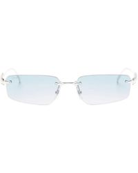 Cartier - Clash De Cartier Rimless Rectangle-Frame Sunglasses - Lyst