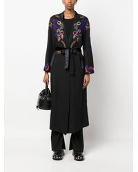 Forte Forte - Embroidered Tied-waist Virgin-wool Coat - Lyst