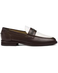 Doucal's - Micro-Studs Leather Loafers - Lyst