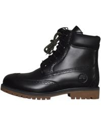Timberland - Brogue-Detail Lace-Up Boots - Lyst