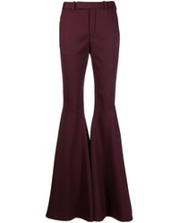 Saint Laurent - High-Waisted Flared Trousers - Lyst