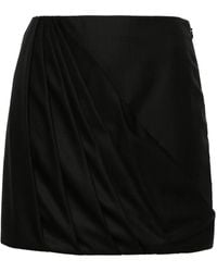 Racil - Draped Wool Mini Skirt - Lyst