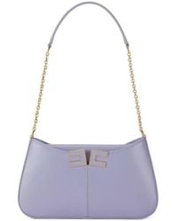 Elisabetta Franchi - Logo-Plaque Shoulder Bag - Lyst