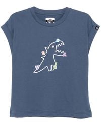 SPORT b. by agnès b. - Katoenen T-Shirt Met Logoprint - Lyst