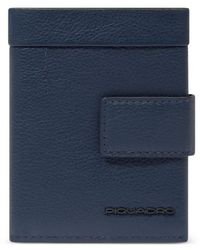 Piquadro - Trifold Leather Wallet - Lyst