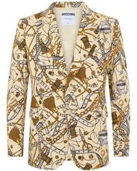 Moschino - Single-Breasted Printed Blazer - Lyst