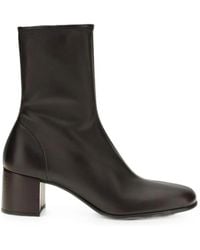 Prada - Stretch Nappa Leather Booties - Lyst
