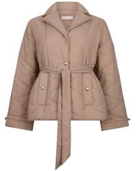 Liu Jo - Quilted Belted Jacket - Lyst