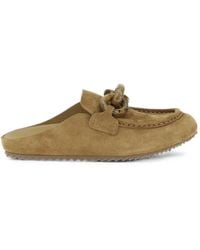 Pedro Garcia - Bilma Chain-Link Suede Mules - Lyst