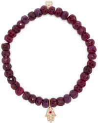 Sydney Evan - 14Kt Ruby Hamsa Bracelet - Lyst
