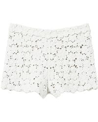 Twinset - Floral-Embroidered Shorts - Lyst