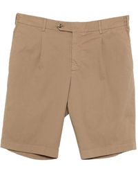 PT Torino - Pleated Elasticated-Waist Shorts - Lyst