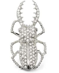 Blumarine - Crystal-Embellished Beetle Earrings - Lyst