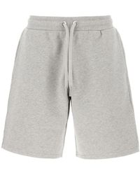 Ami Paris - Ami De Coeur Cotton Track Shorts - Lyst