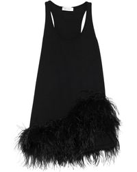 The Attico - Feathered Mini Dress - Lyst