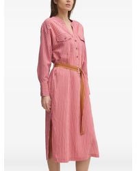 La Petite Francaise - Robe-Chemise Mi-Longue Reda Rayures Et Poches De Poitrine - Lyst