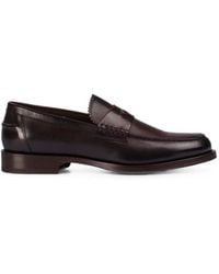 Doucal's - Penny-Slot Leather Loafers - Lyst