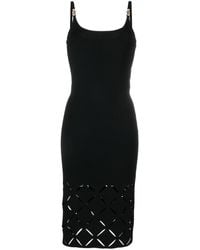 Versace - Knitted Midi Sheath Dress - Lyst