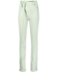 OTTOLINGER Asymmetric Slim-cut Jeans - Green