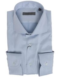 Corneliani - Herringbone-Pattern French-Collar Shirt - Lyst