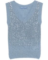 Ermanno Scervino - Embellishment V-Neck Vest - Lyst