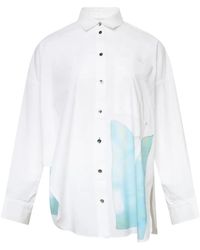 Enfold - Leaf-Motif Shirt - Lyst