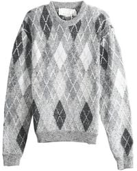 ERL - Argyle-Knit Sweater - Lyst