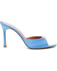 AMINA MUADDI - Mini Camelia Crystal-Embellished Mules - Lyst
