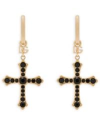Dolce & Gabbana - Cross-Pendant Drop Earrings - Lyst