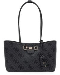 Guess - Janie Logo-Print Horsebit Tote Bag - Lyst