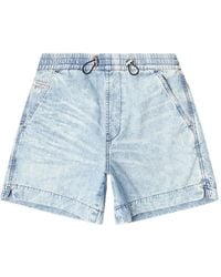 DIESEL - D-Tenni-S Elasticated Denim Shorts - Lyst