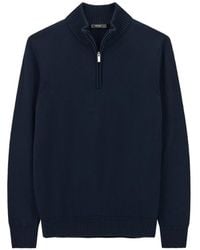 BOGGI - Roll Neck Jumper Quarter-Zip Superfine Merino Wool - Lyst