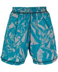 Aries - Shorts Met Abstract Patroon - Lyst